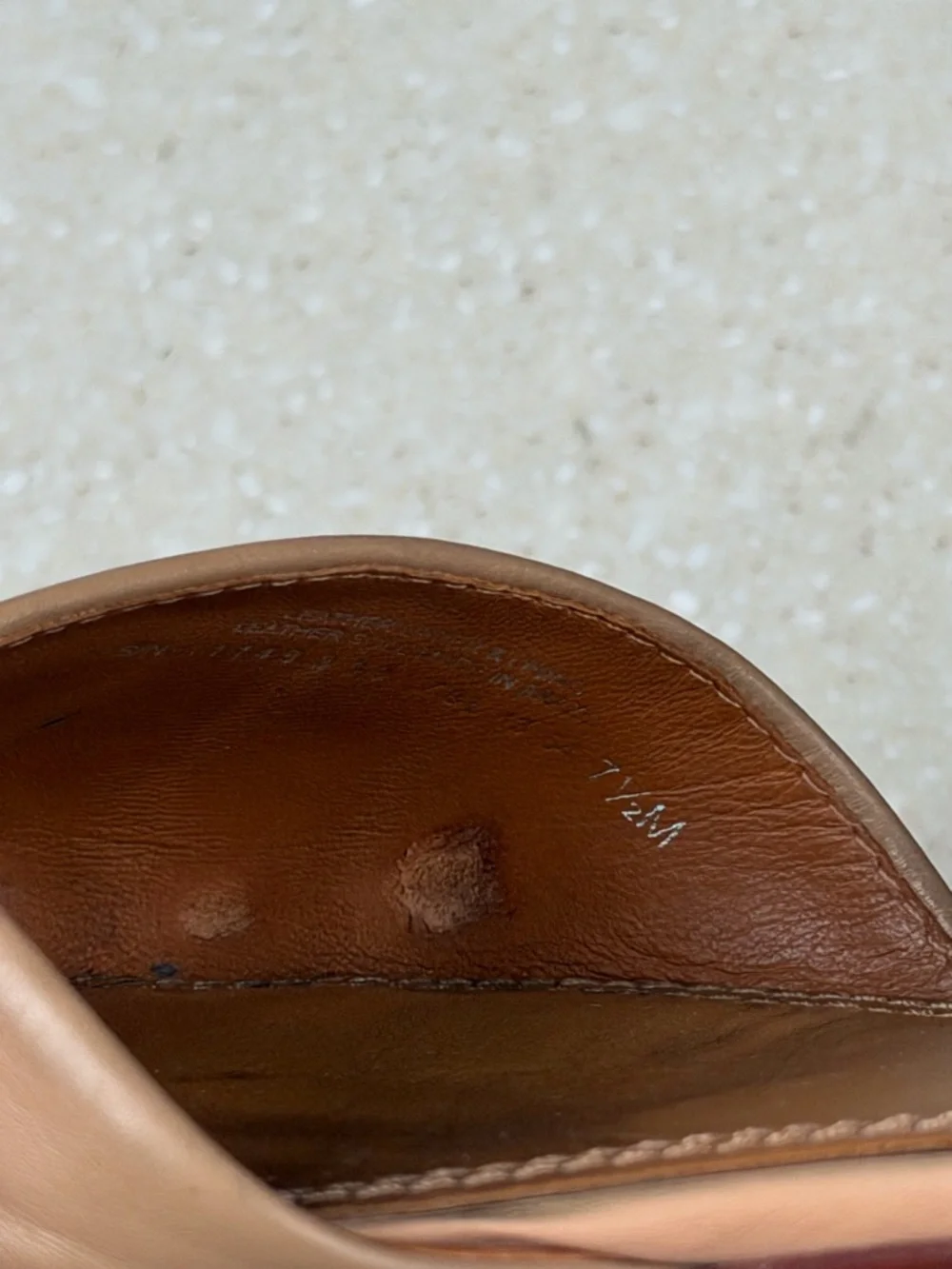 Tory Burch Two-Tone Viv D'Orsay Flat in Beige/Tan Sz 7.5 M